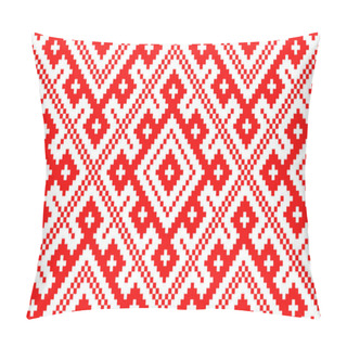 Personality  Traditional Russian And Slavic Ornament Made By Squares. Pillow Covers