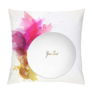 Personality  Abstract Flower With Colorful Elements, Blots And Place For Your Text. Vector Design Pillow Covers