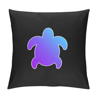 Personality  Big Turtle Blue Gradient Vector Icon Pillow Covers
