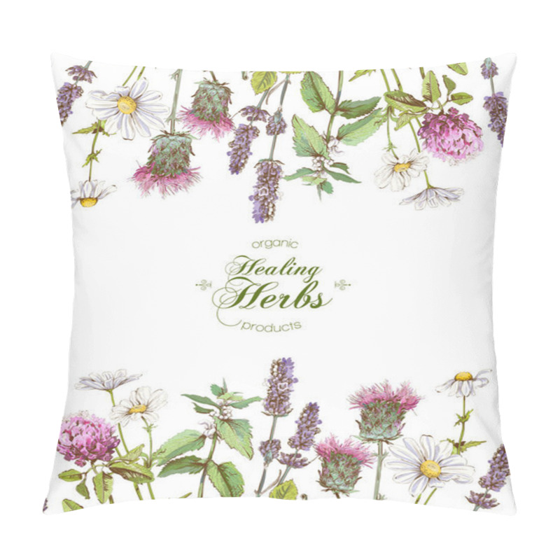 Personality  Vector herbal frame pillow covers