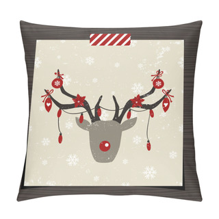 Personality  Christmas Greeting Card Template Pillow Covers