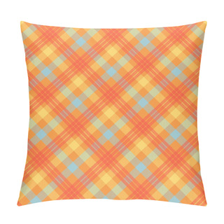 Personality  Tartan Orange Color Seamless Vector Pattern Pillow Covers