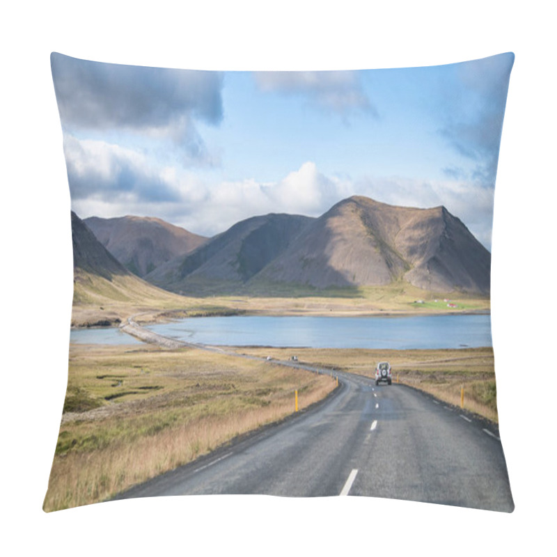 Personality  Road And Mountains Of Snaefellnes Peninsula, Iceland Pillow Covers