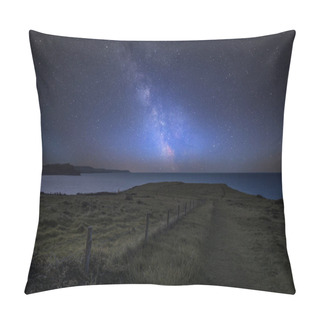Personality  Stunning Vibrant Milky Way Composite Image Over Landscape Of Mupe Bay On Jurassic Coast In England Pillow Covers