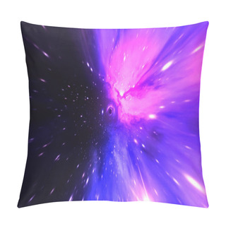 Personality  Magic Wormhole - A Twist In Outer Space Flight Into A Black Hole Pillow Covers