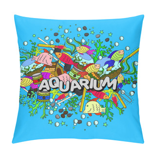 Personality  Aquarium Vector Illustration Pillow Covers