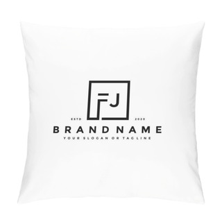 Personality  Letter FJ Logo Design Vector Template Pillow Covers