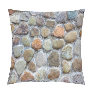 Personality  Small Rocks Placed  In Order To Beautiful And Fastened By Cement. Use A Flooring And Walls, Decorative Home And Garden. Pillow Covers
