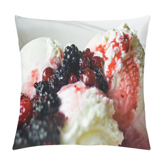 Personality  Icecream And Berries Pillow Covers