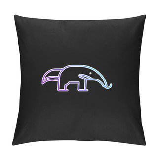 Personality  Anteater Blue Gradient Vector Icon Pillow Covers