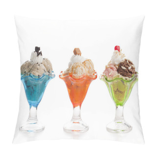 Personality  Three Different Variant Of Ice Creams Pillow Covers