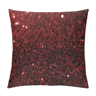 Personality  Abstract Dark Red Glitter Texture Pillow Covers