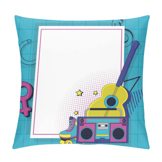 Personality  90s Retro Cartoon Element Pillow Covers