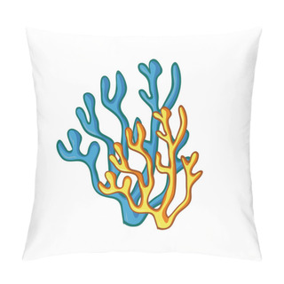 Personality  Vector Seaweeds Isolated Aquarium Plants, Underwater Planting Pillow Covers