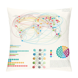 Personality  Infographic Elements, Vector Design Pillow Covers