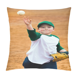 Personality  Boy Throws Baseball During Practice Pillow Covers