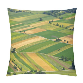 Personality  Aerial View Of Agricultural Fields Pillow Covers