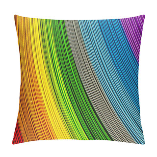 Personality  Paper Rainbow Strips Pillow Covers