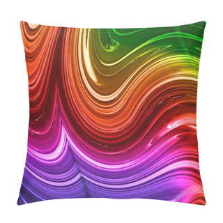 Personality  A Glossy Swirling Multicolor Modern Abstract Art Pillow Covers