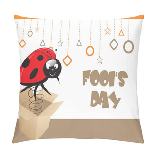 Personality  Cardboard Box With Bug On Spring Pillow Covers