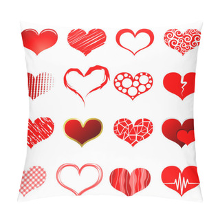 Personality  Red Heart Shapes Pillow Covers