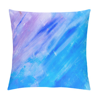 Personality  Blue Diagonal Beautiful Painted Texture Background Pillow Covers