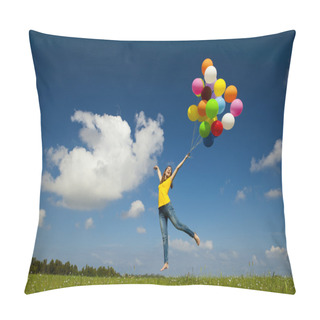 Personality  Flying With Balloons Pillow Covers