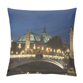 Personality  Alexander III Bridge And Grand Palais, Paris, Ile De France, Fra Pillow Covers