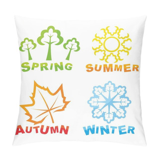 Personality  Colorful Seasons Icons Pillow Covers