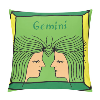 Personality  Gemini Horoscope Sign Pillow Covers