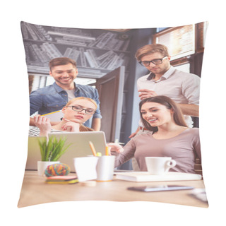 Personality  Skillful Creative Team Working In Cooperation Pillow Covers