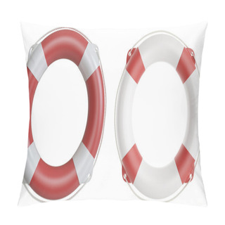 Personality  Set Of Life Buoys. 3d Illustration High Resolution Pillow Covers