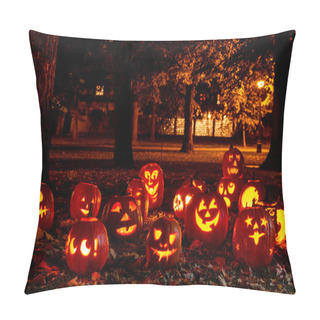 Personality  Lighted Halloween Pumpkins Pillow Covers