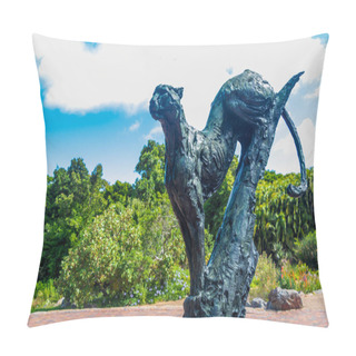 Personality  Puma Sculpture In Kirstenbosch Botanical Garden In Cape Town. Pillow Covers