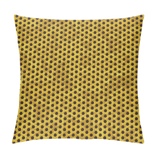 Personality  Gold Metal Perforated Sheet Seamless Pattern Texture Pillow Covers