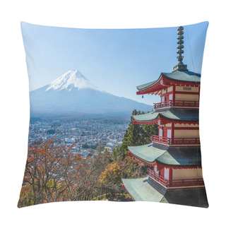 Personality  Mountain Fuji And Chureito Red Pagoda Pillow Covers