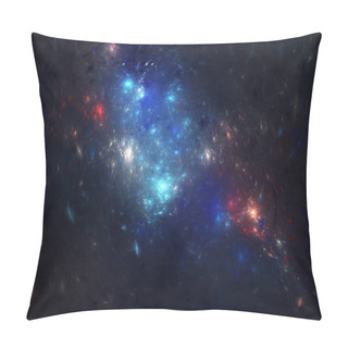 Personality  Fantasy Abstract Universe. Colorful Dreamy Nebula. Pillow Covers