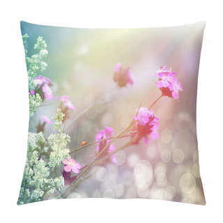 Personality  Pink Flowers Under The Sunshine Pillow Covers
