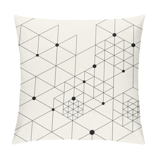 Personality Modern Black Techno Geometric Pattern Pillow Covers