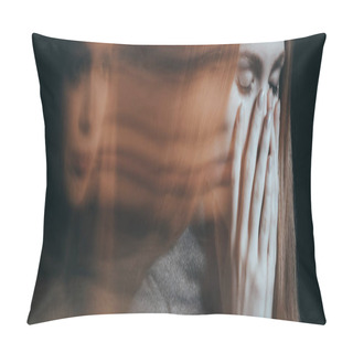 Personality  Woman With Anxiety Pillow Covers