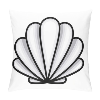 Personality  Sea Shell - Vector Cartoon Illustration Pillow Covers
