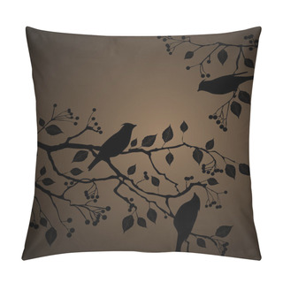 Personality  Floral Background, Birds Pillow Covers