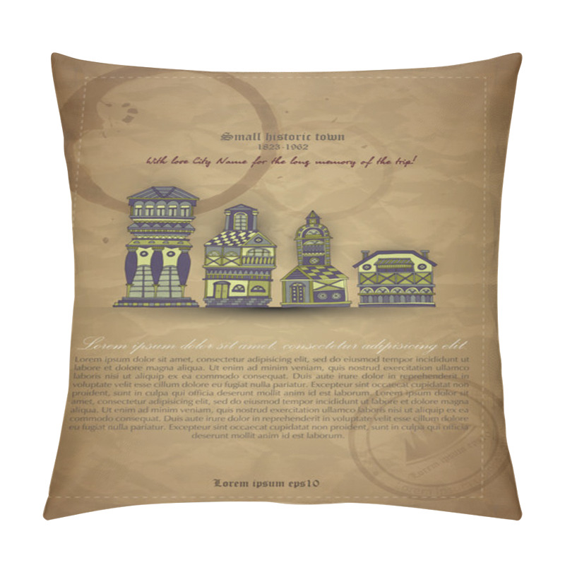Personality  Cartoon Castle Towers Vector Illustration   Pillow Covers