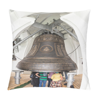 Personality  Royal Bell Of The Trinity Lavra Of St. Sergius. The Biggest And Heaviest Operating Orthodox Bell In The World Pillow Covers