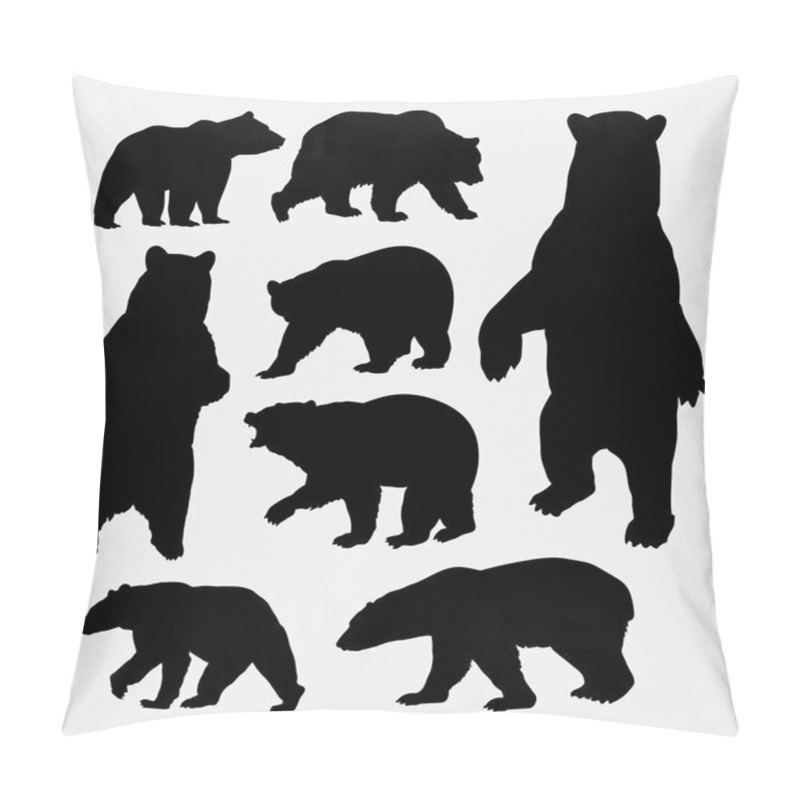 Personality  Bear wild animal silhouettes pillow covers