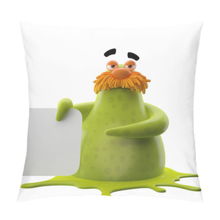 Personality  Green Walrus Holding Board Pillow Covers