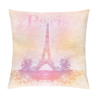 Personality  Vintage Retro Eiffel Tower Abstract Card Pillow Covers