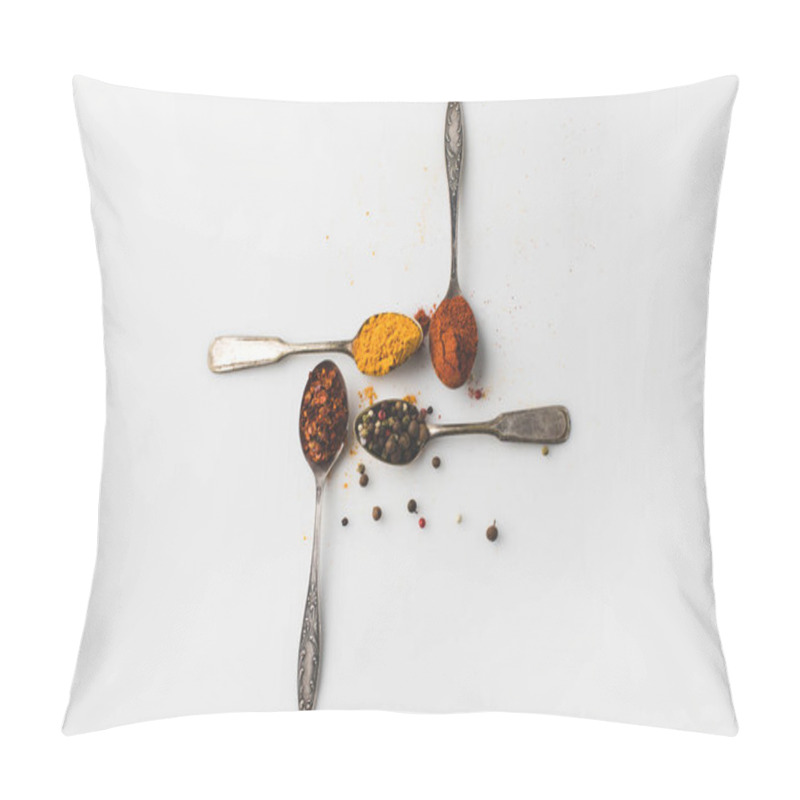 Personality  spoons with various spices pillow covers