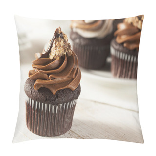 Personality  Homemade Chocolate Cupcake With Chocolate Frosting Pillow Covers