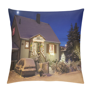 Personality  View Of Small Swedish Town Pillow Covers